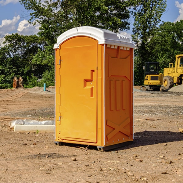 how often are the portable restrooms cleaned and serviced during a rental period in Thurmond